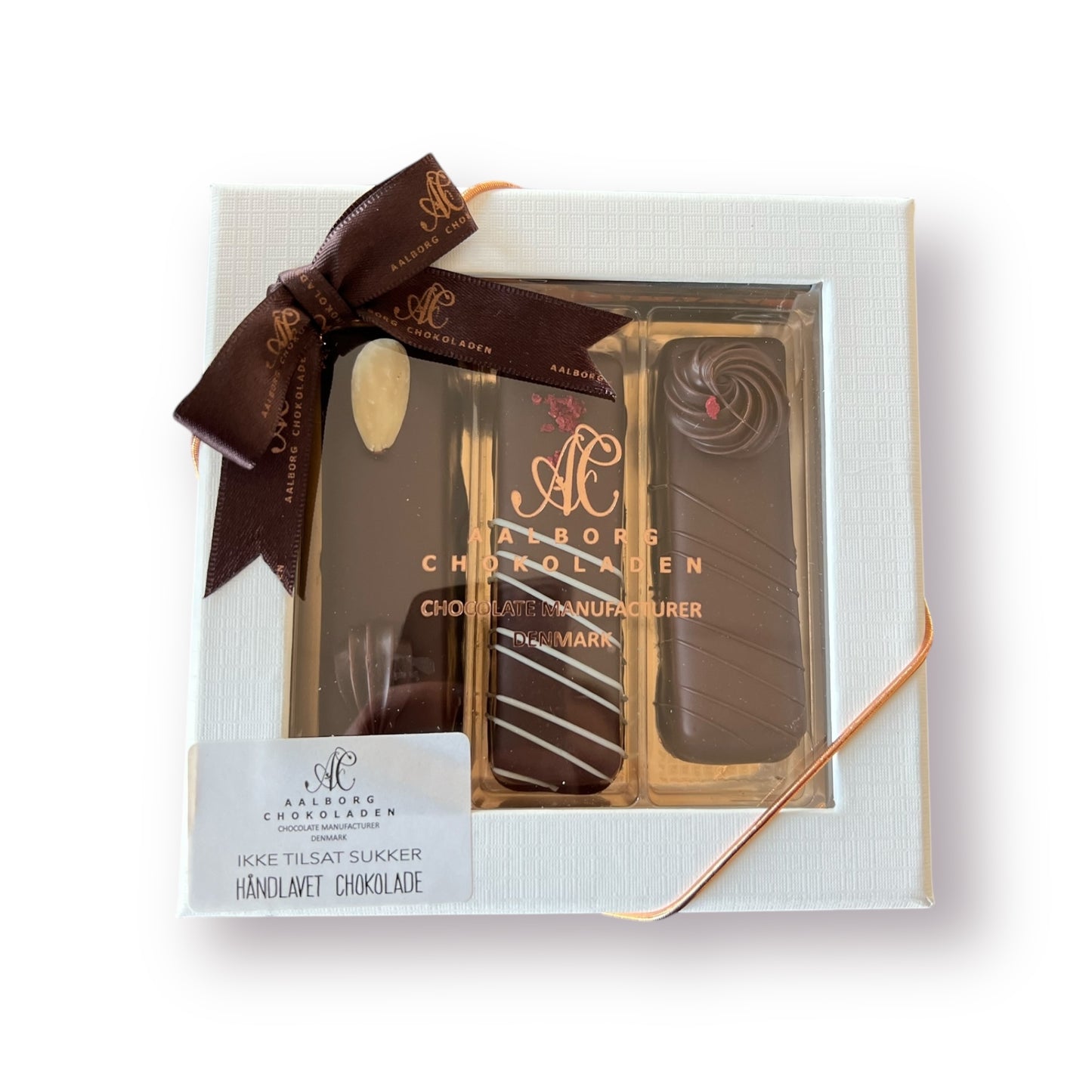 Aalborg Chokolade 3 stk blandede marcipan SUKKERFRI