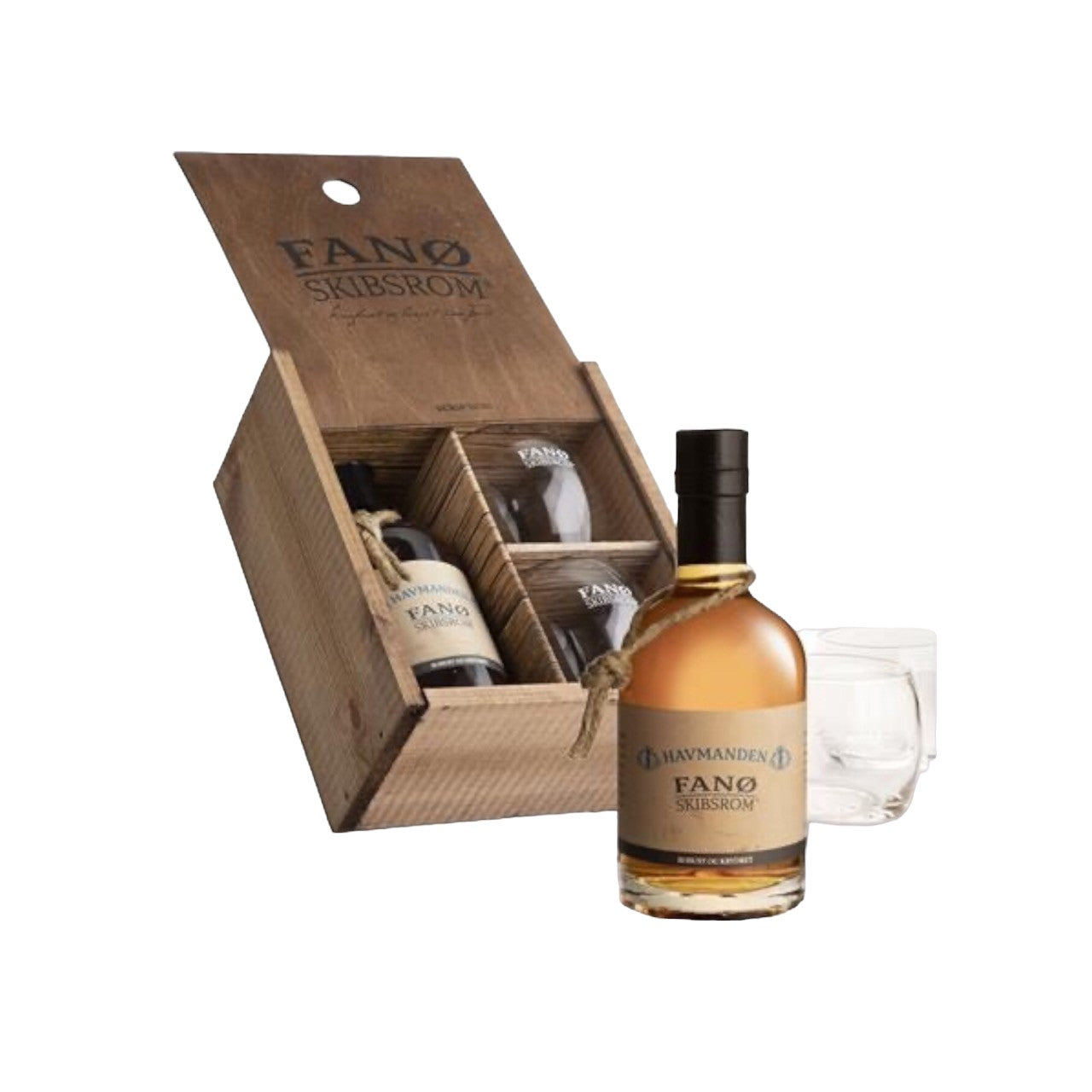 Fanø Rom Havmanden 35 cl & 2 Glas – Bang & Petersen Vinhandel