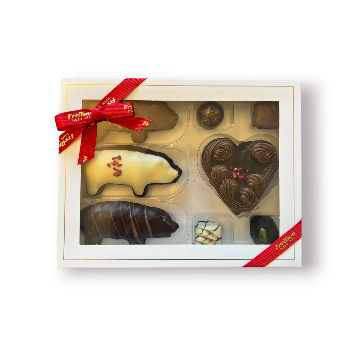 Frellsen Juleæske Grise, Hjerter og fyldte chokolader
